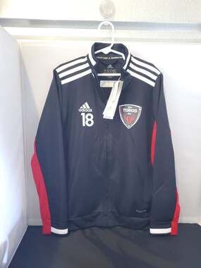 Adidas OV Toros FC Youth AEROREADY Full-Zip Track Jacket with Number 18